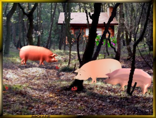 Three Little Pigs Keep Watch