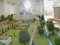 Model of the Hotel in a Glass Case