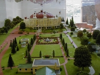 Model of the Hotel in a Glass Case