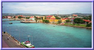 View of Kralendijk, Bonaire from the ship