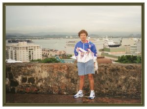 Mary in San Juan, on the ramp to San Cristobal Fortress