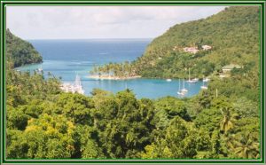 On a hill overlooking Marigot Bay