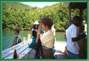 A wonderful place: a dock on Marigot Bay