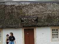 This is the original thatched house built by Robert Burns' father.
