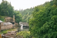 The river water powered the mills.