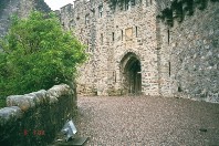 Viewed from outside the castle